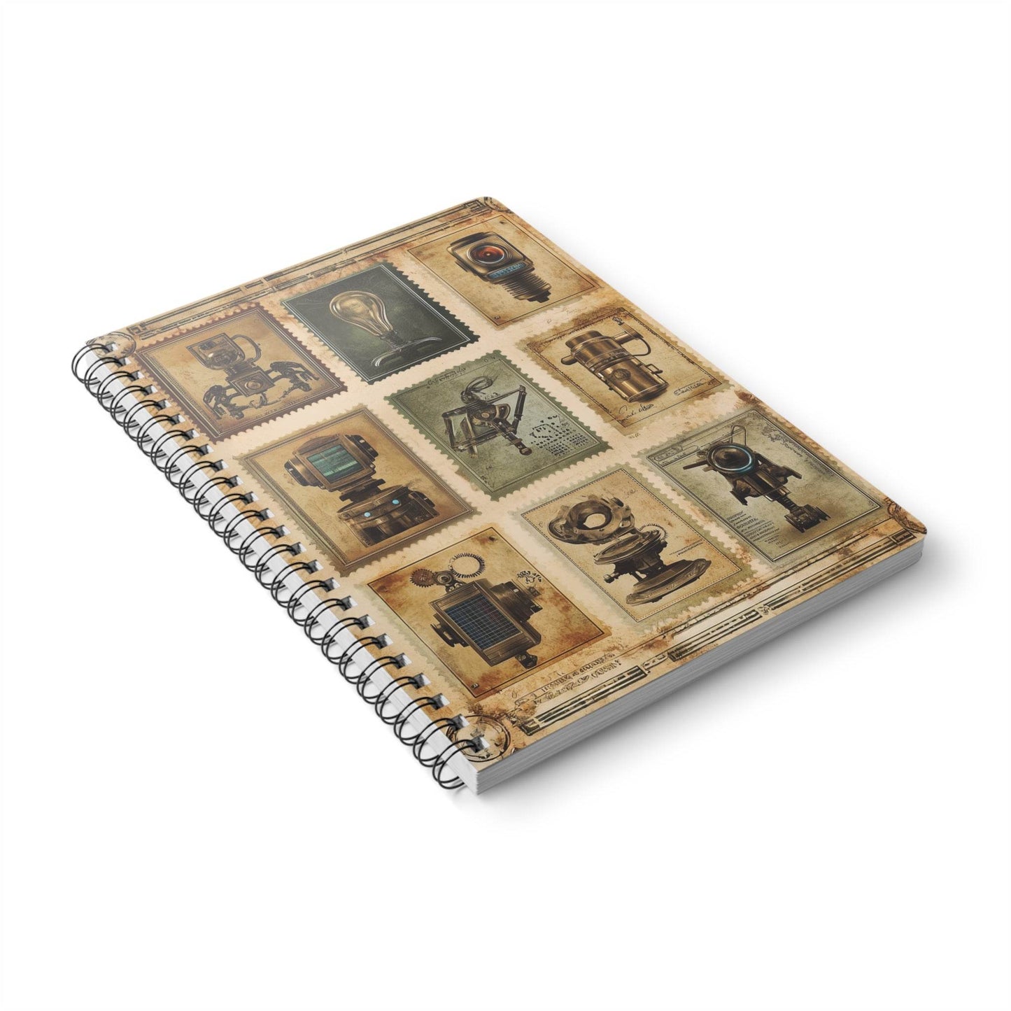 Clockwork Automatons | A5 Wirobound Lined Notebook - Slash Imagine It