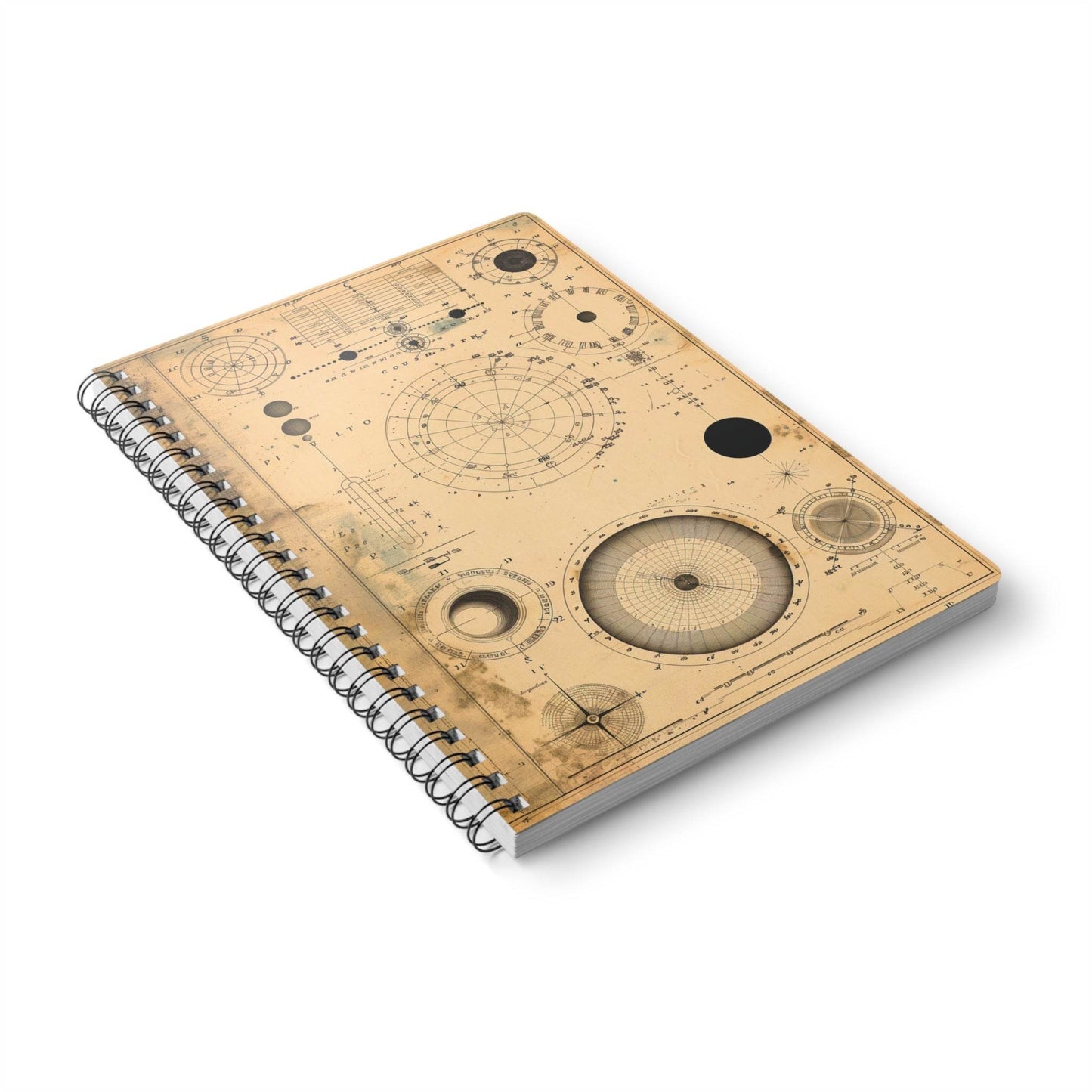 The Orrery Blueprint | A5 Wirobound Lined Notebook - Slash Imagine It