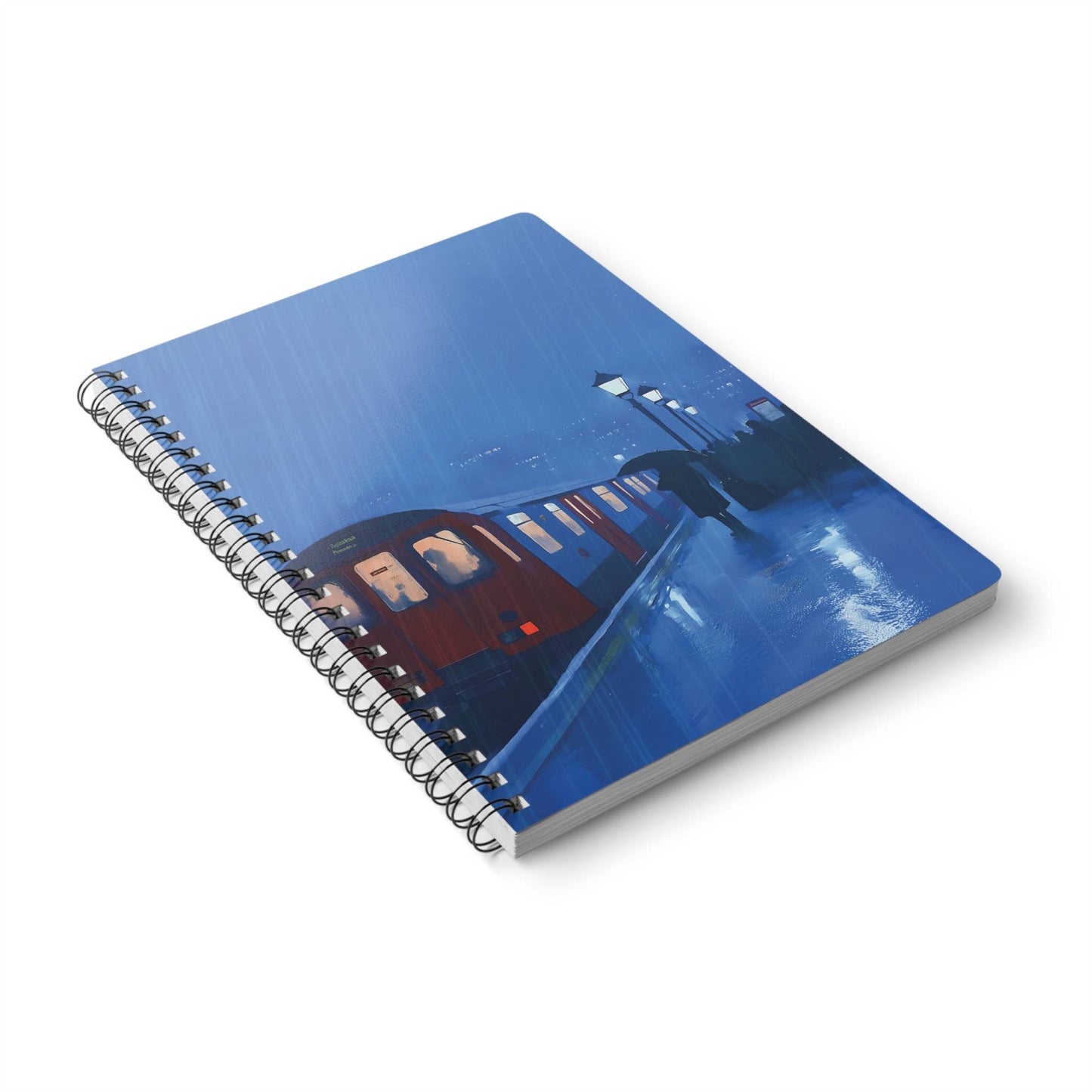 Blue Hour Departure | A5 Wirobound Lined Notebook - Slash Imagine It