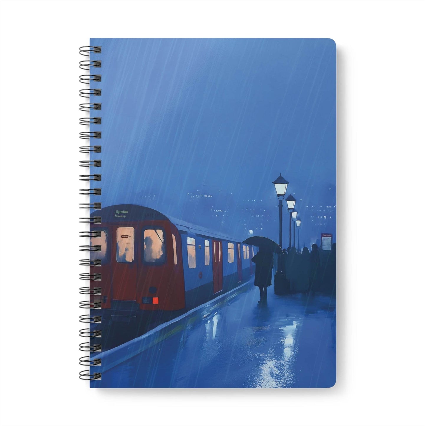 Blue Hour Departure | A5 Wirobound Lined Notebook - Slash Imagine It