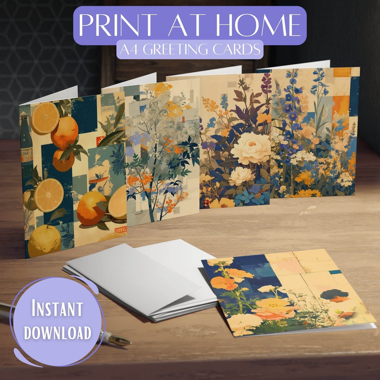 Botanic I | Print at Home Card Bundle - Slash Imagine It