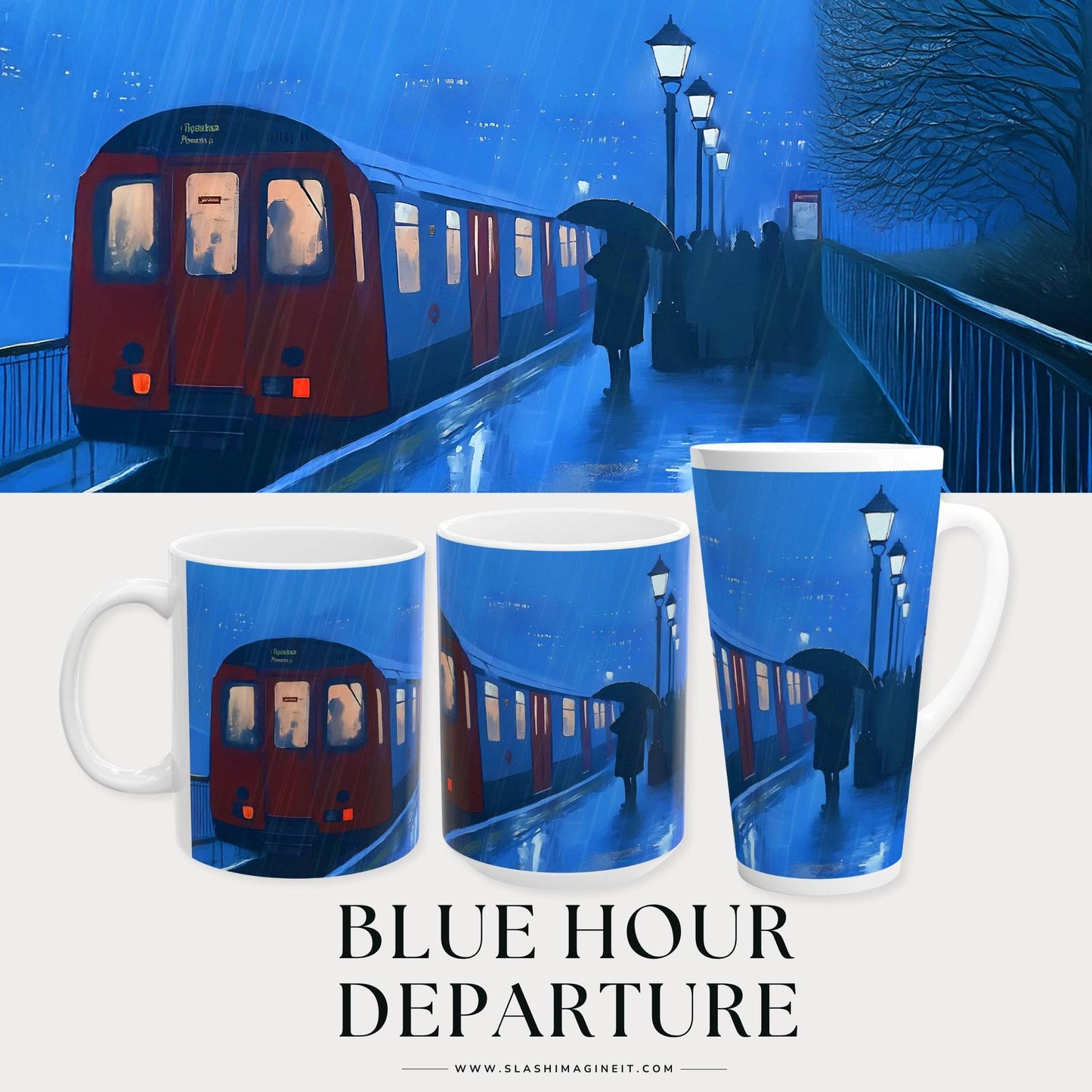 Blue Hour Departure | Ceramic Mug - Slash Imagine It