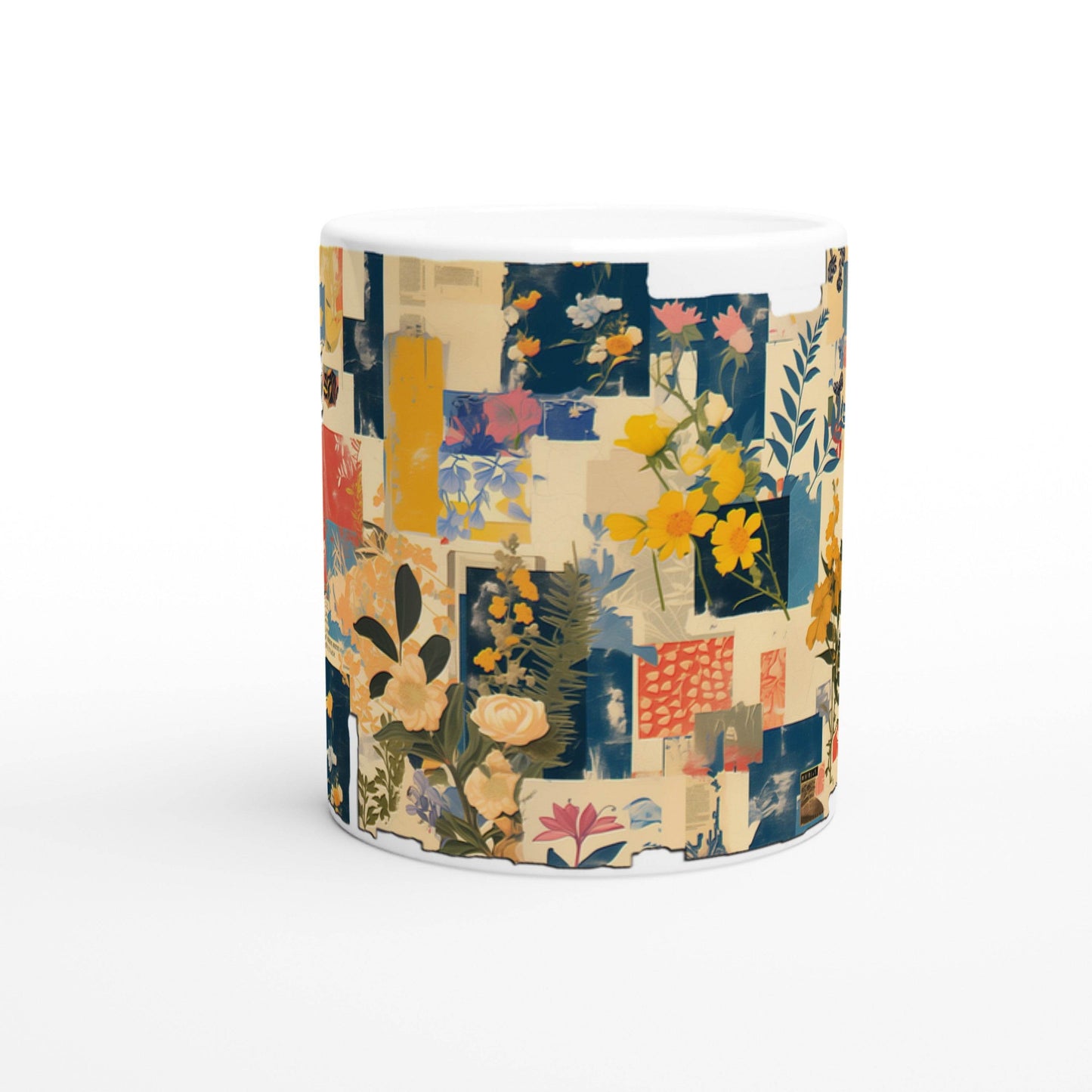 Patchwork Petals | Ceramic Mug - Slash Imagine It