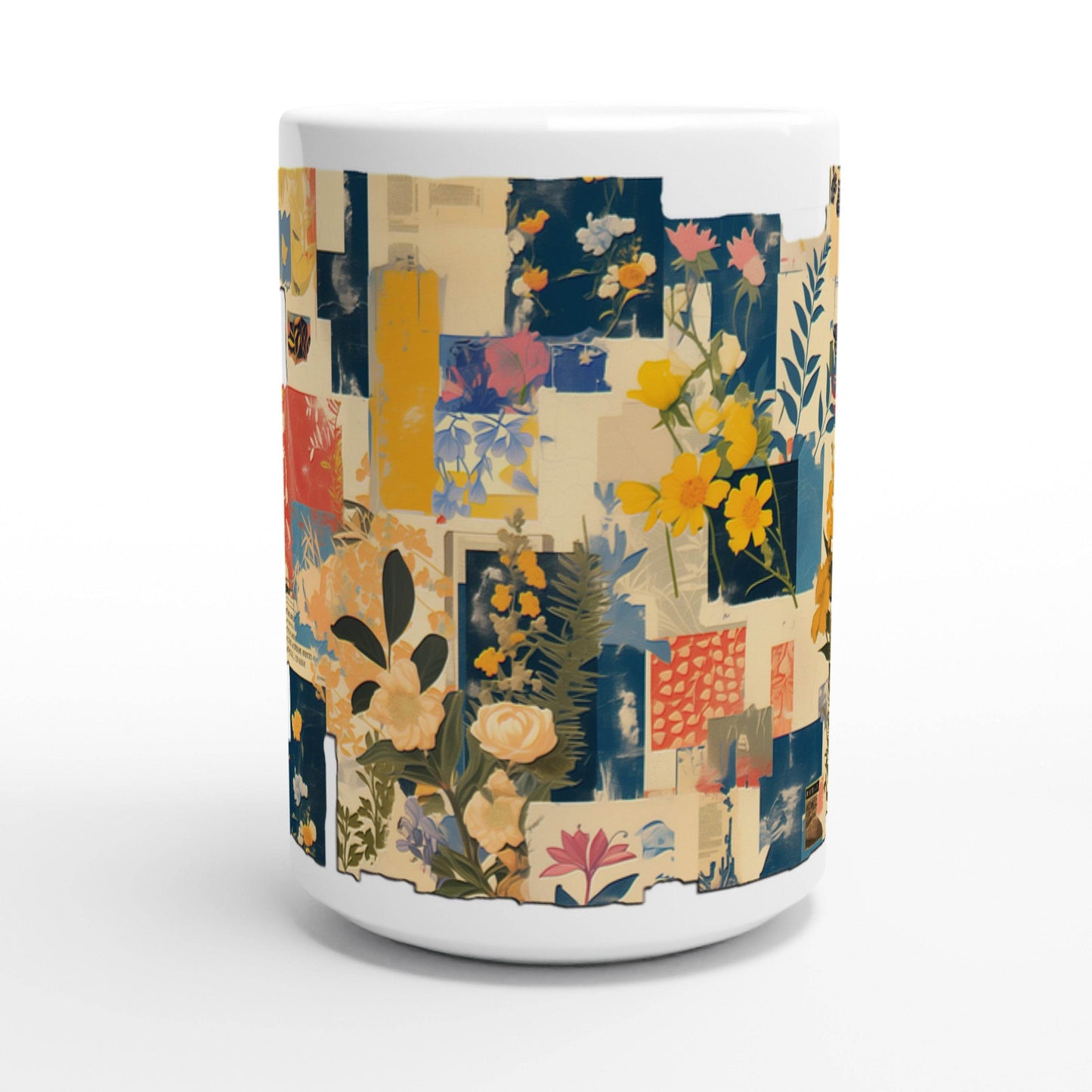 Patchwork Petals | Ceramic Mug - Slash Imagine It