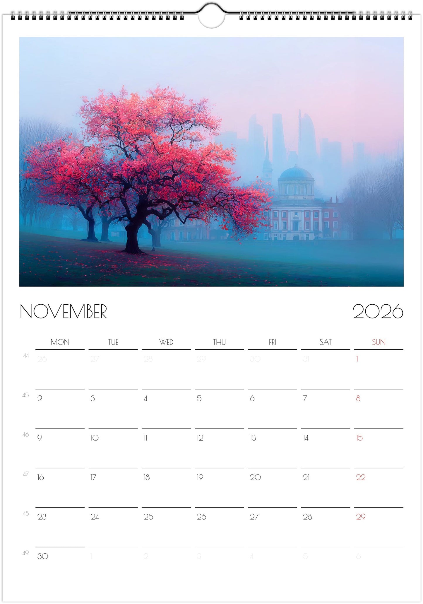 2026 Wall Calendar | London Flowers