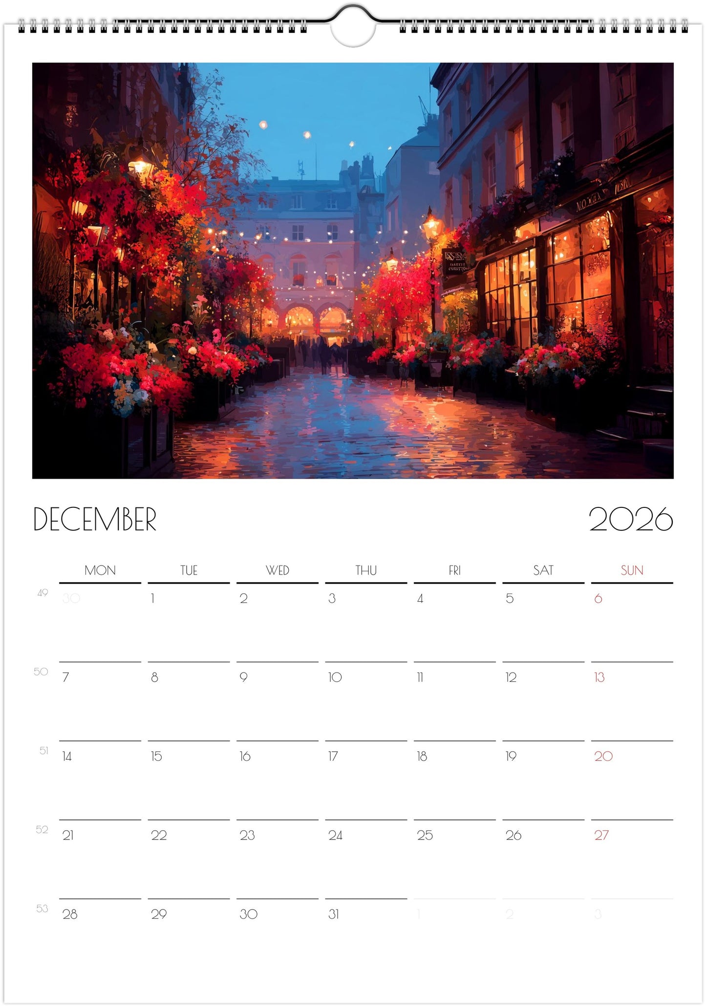 2026 Wall Calendar | London Flowers