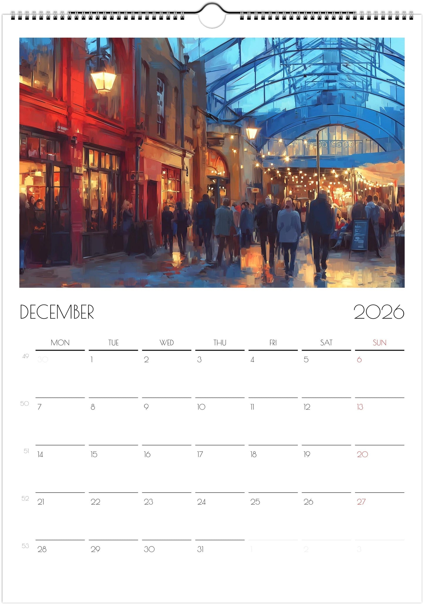 East London | 2026 Wall Calendar