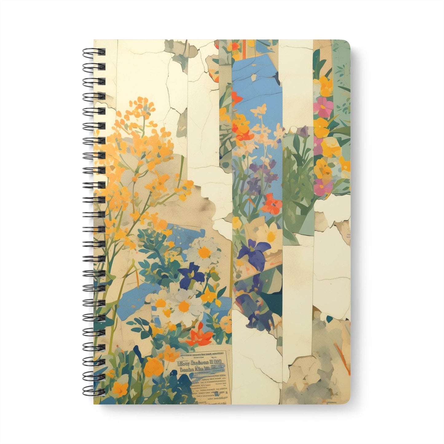 Scraps of Spring | A5 Wirobound Lined Notebook - Slash Imagine It
