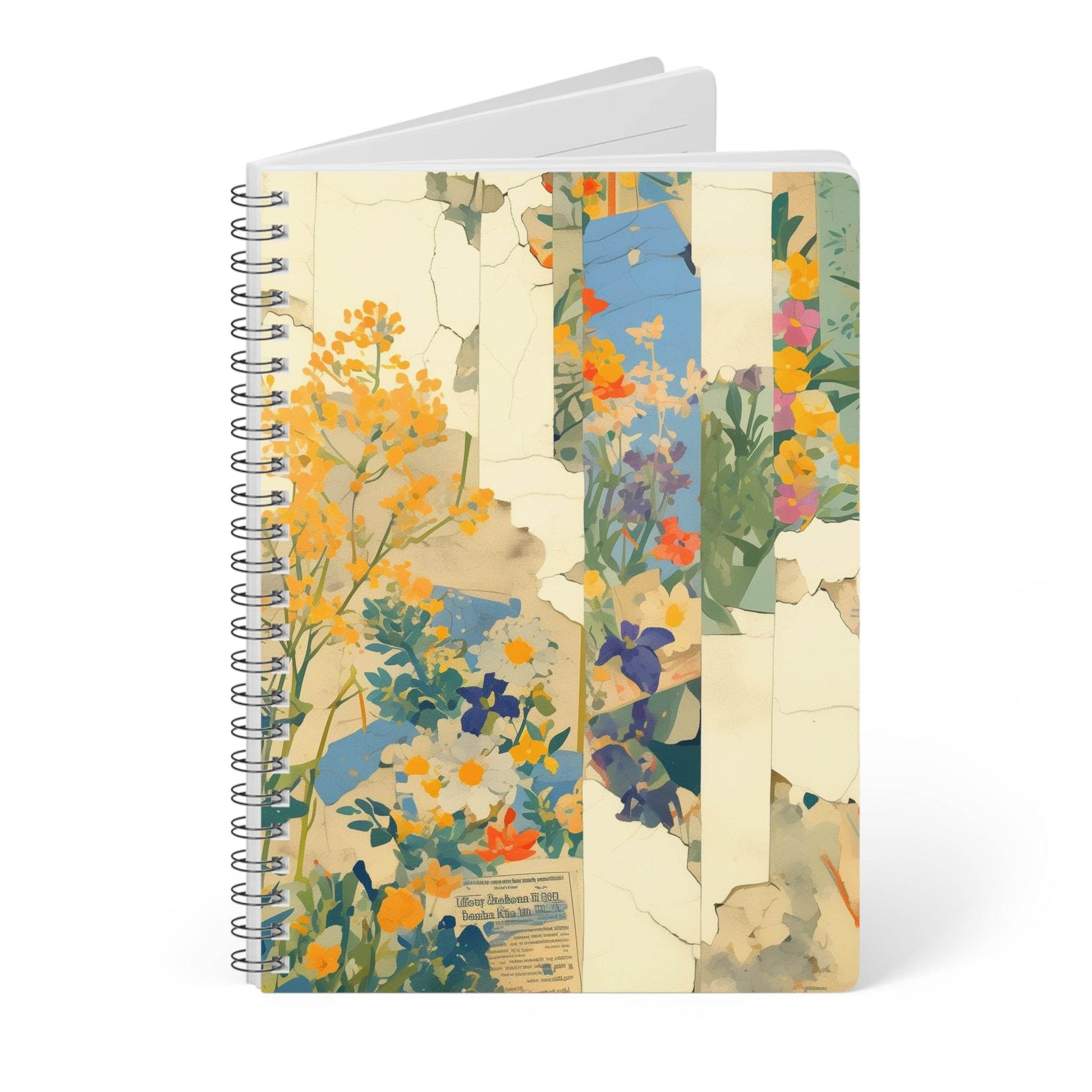 Scraps of Spring | A5 Wirobound Lined Notebook - Slash Imagine It