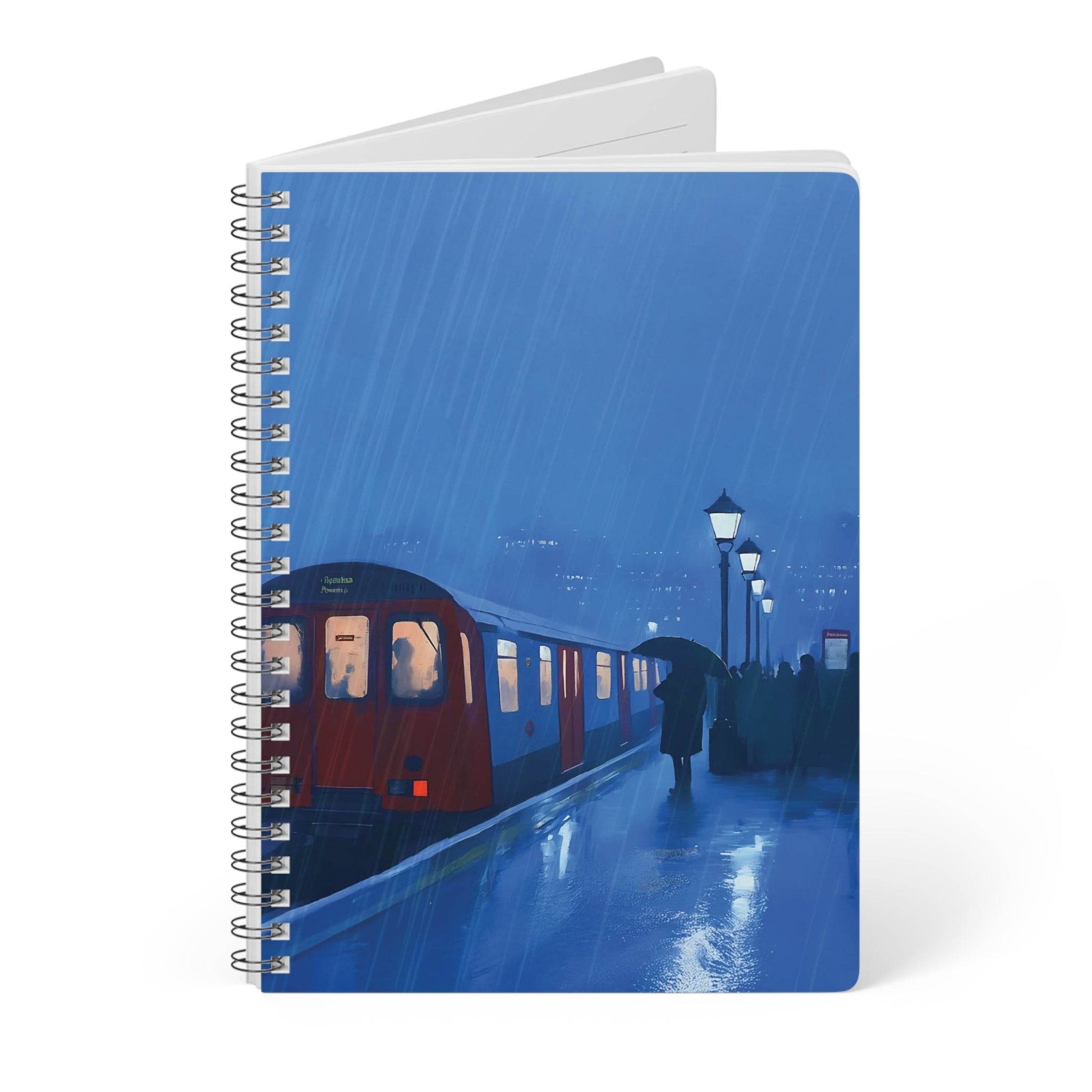 Blue Hour Departure | A5 Wirobound Lined Notebook - Slash Imagine It