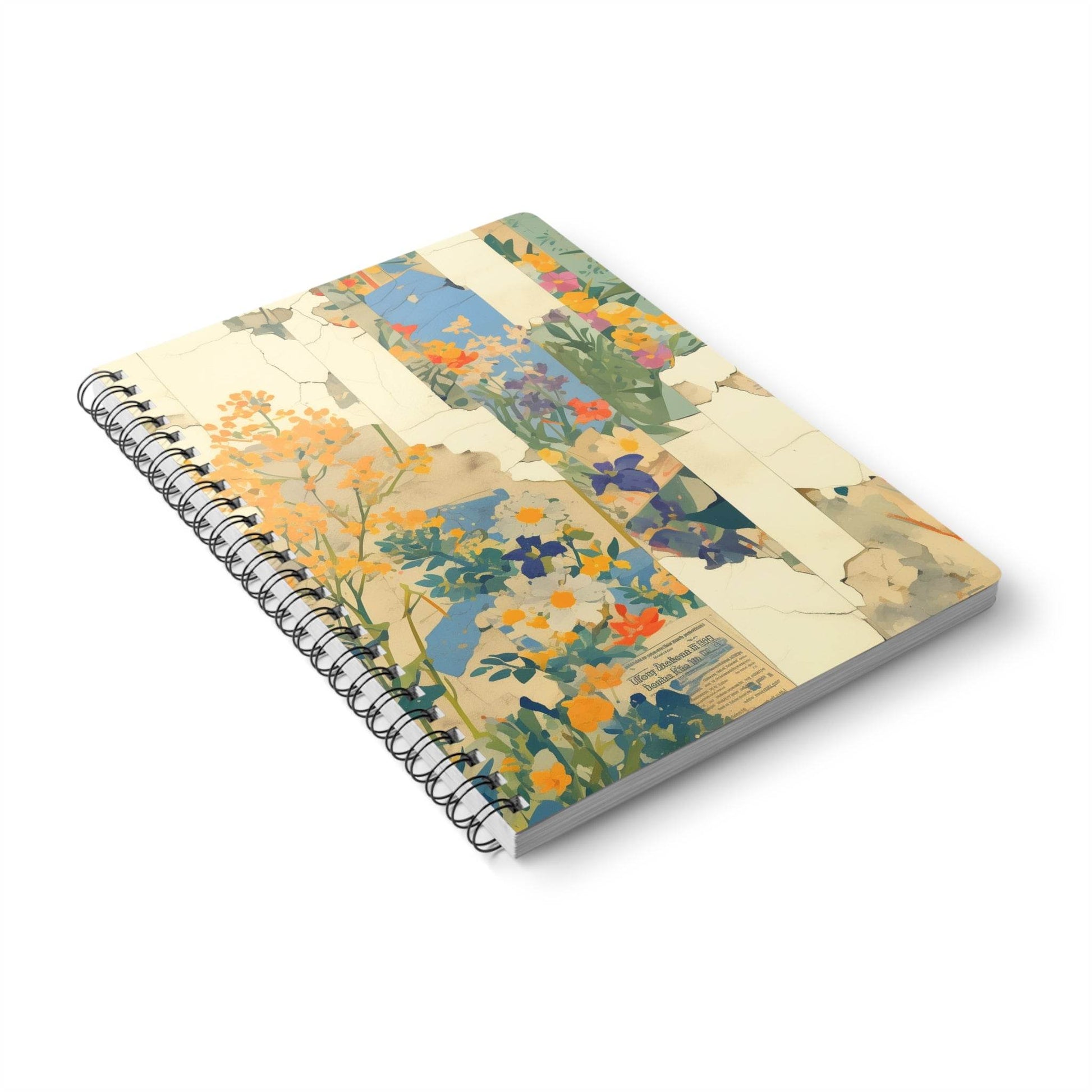 Scraps of Spring | A5 Wirobound Lined Notebook - Slash Imagine It