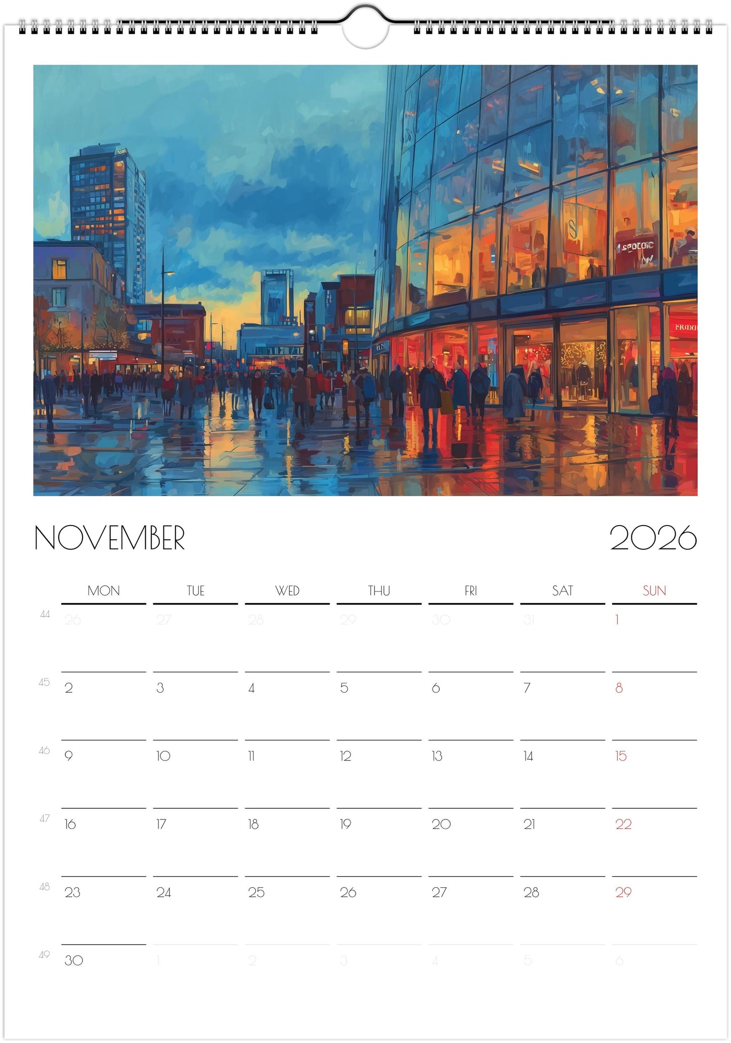 East London | 2026 Wall Calendar